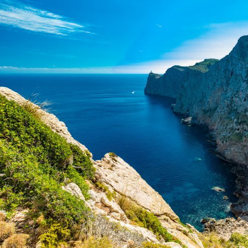 Regionen um das Kap Formentor an der Küste im Norden von Mallorca